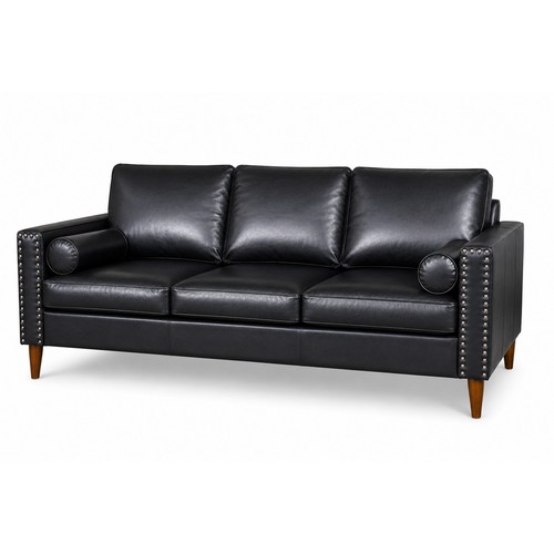 Consdan leather sofa seater - leather, 3-seater