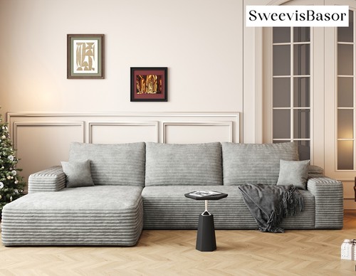 Shaped chaise with boneless - l,